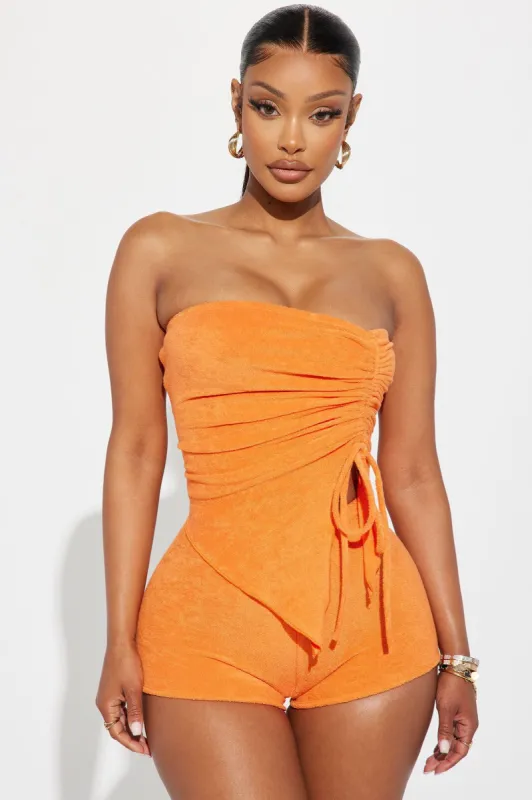 Sunshine Seeker Terry Cloth Short Set - Orange sold by Fashion Nova
