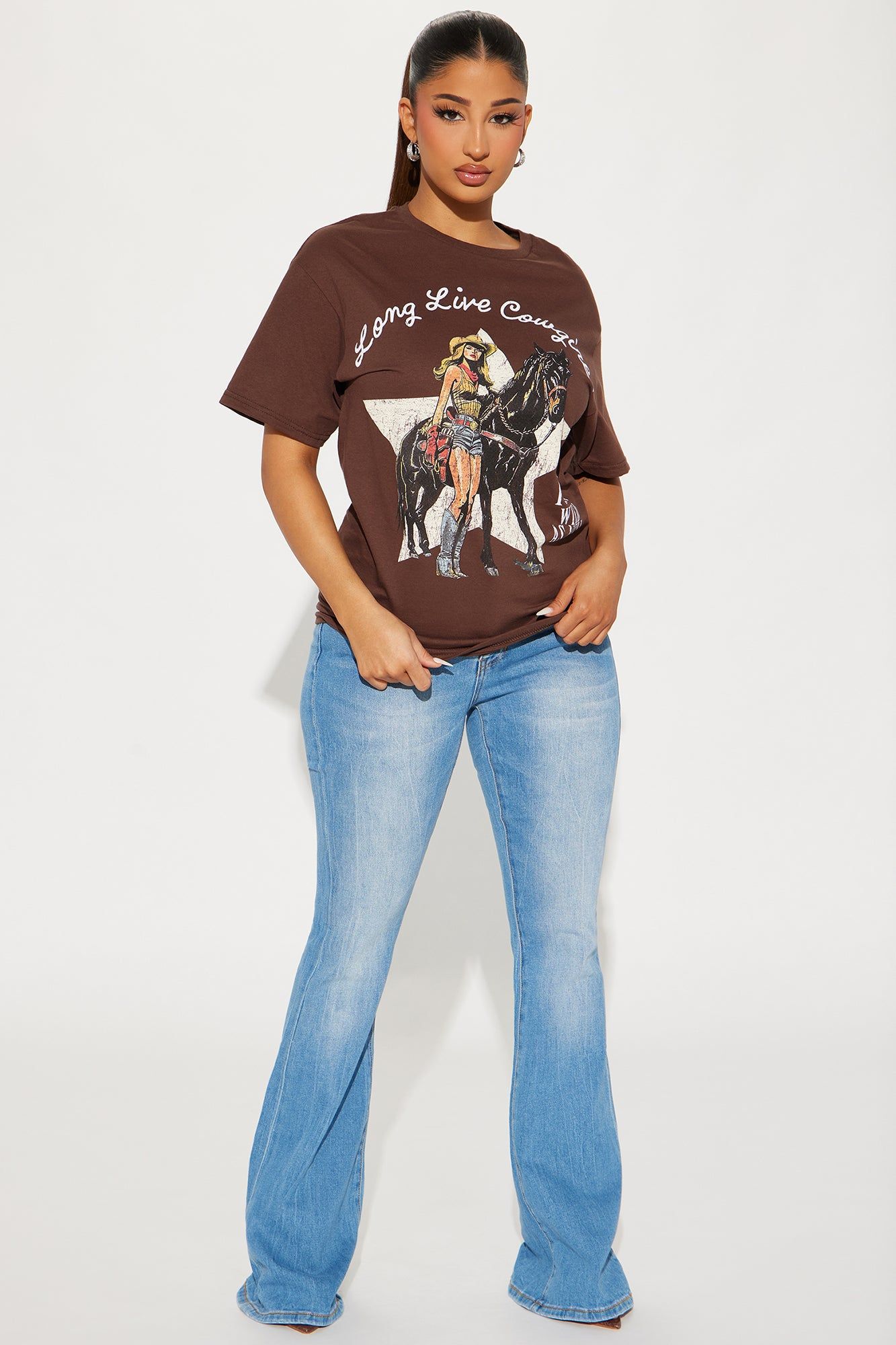 Long Live Cowgirls Graphic Tee - Brown sold by Fashion Nova product image thumbnail 3