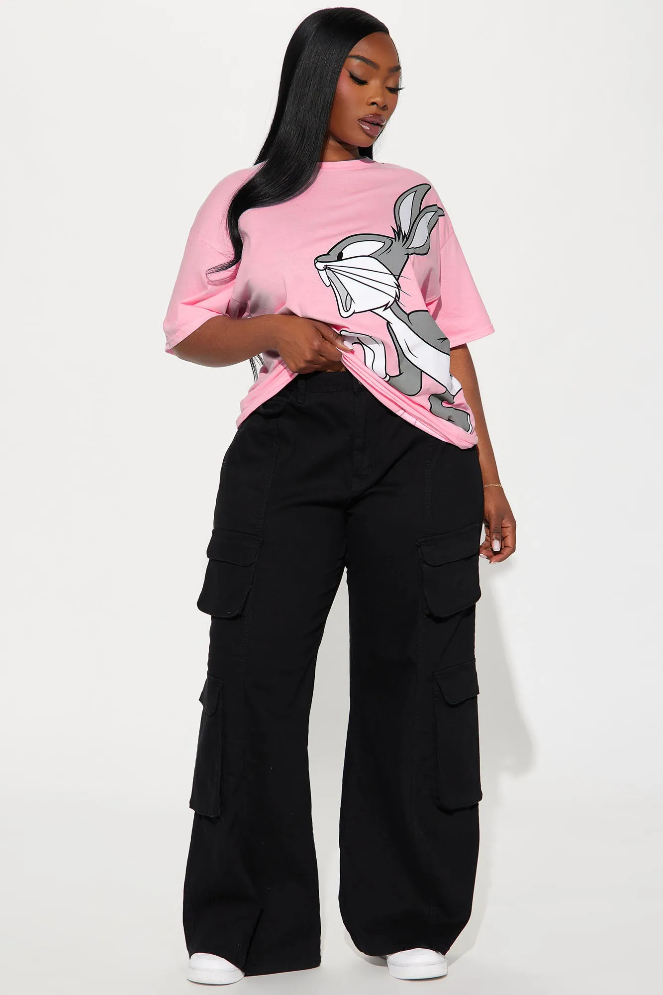 Bugs Bunny Jumbo Print Graphic Tee - Pink sold by Fashion Nova product image thumbnail 5