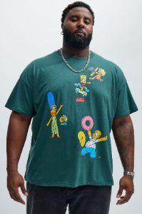 The Simpsons Abstract Art Short Sleeve Tee - Green sold by Fashion Nova