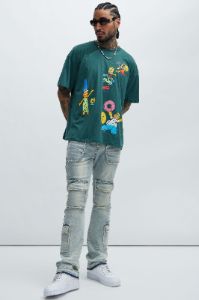 The Simpsons Abstract Art Short Sleeve Tee - Green sold by Fashion Nova