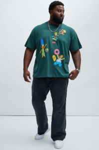 The Simpsons Abstract Art Short Sleeve Tee - Green sold by Fashion Nova