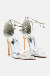 Anything Could Happen Heeled Sandals - Silver sold by Fashion Nova