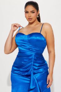 Camilla Satin Gown - Royal sold by Fashion Nova