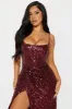 Closing Night Sequin Gown - Wine sold by Fashion Nova