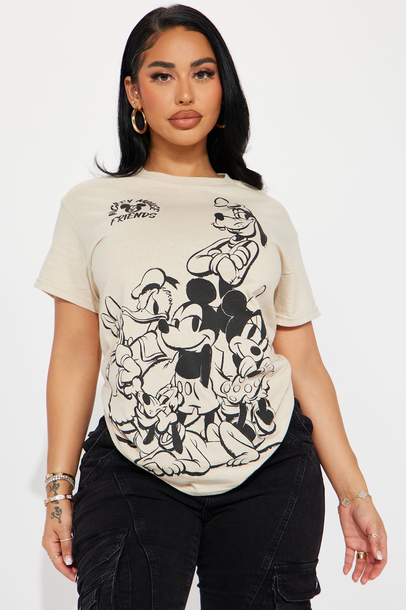 Mickey Mouse Sensational Six Tshirt - Sand sold by Fashion Nova