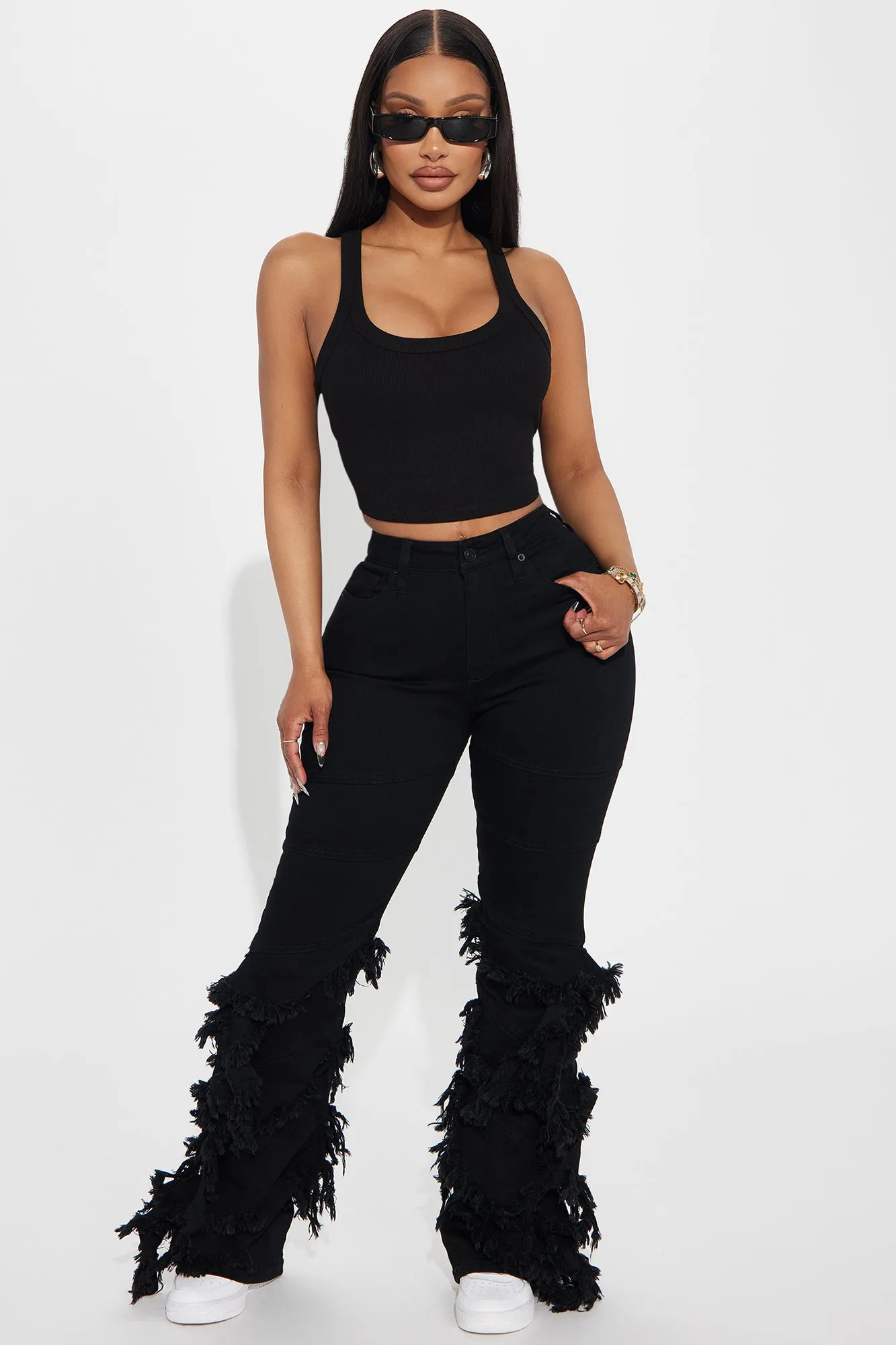 Teresa Scoop Neck Tank Top - Black sold by Fashion Nova product image thumbnail 2