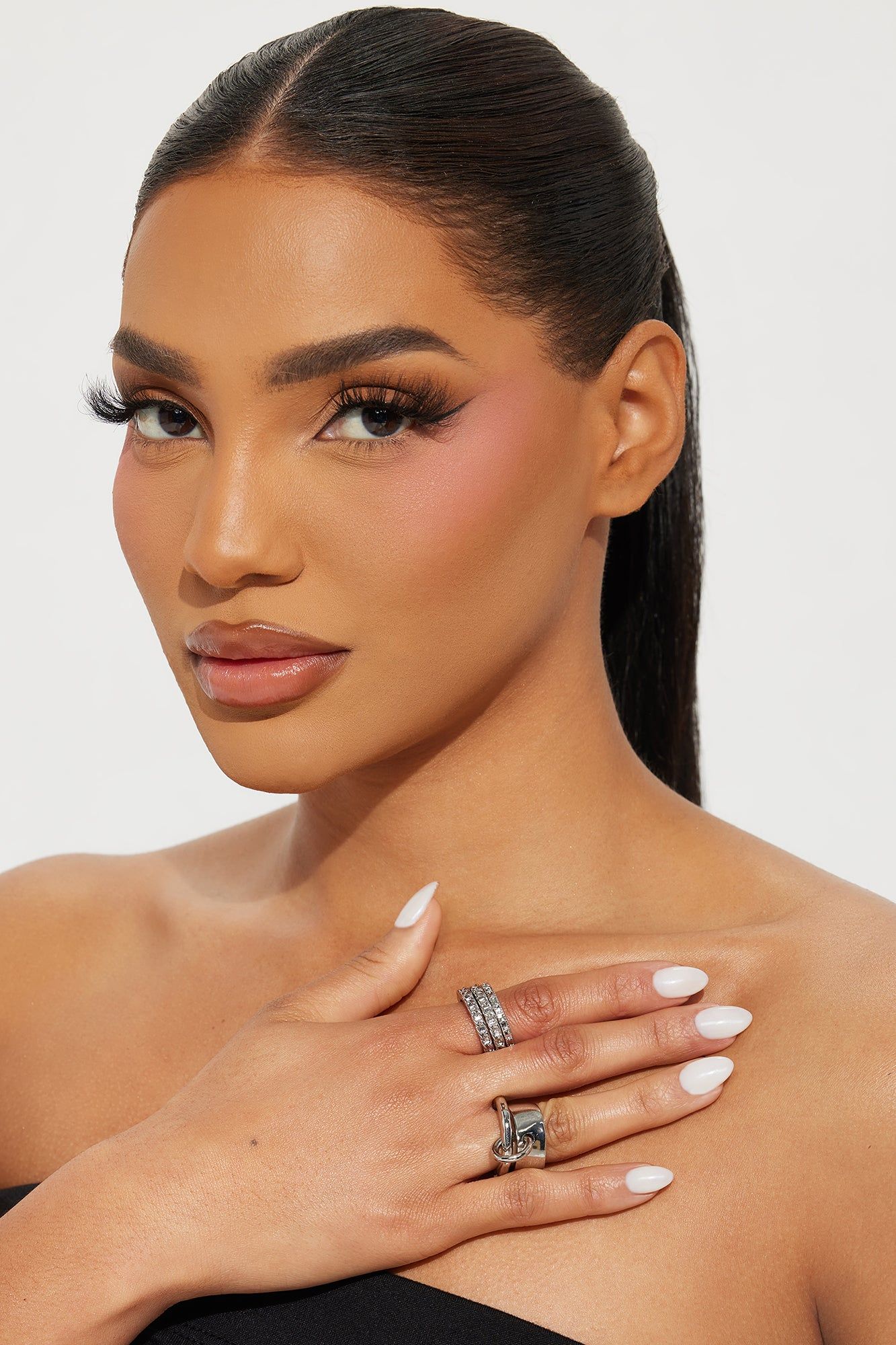 Grunge Baddie Ring Set - Silver sold by Fashion Nova product image thumbnail 2