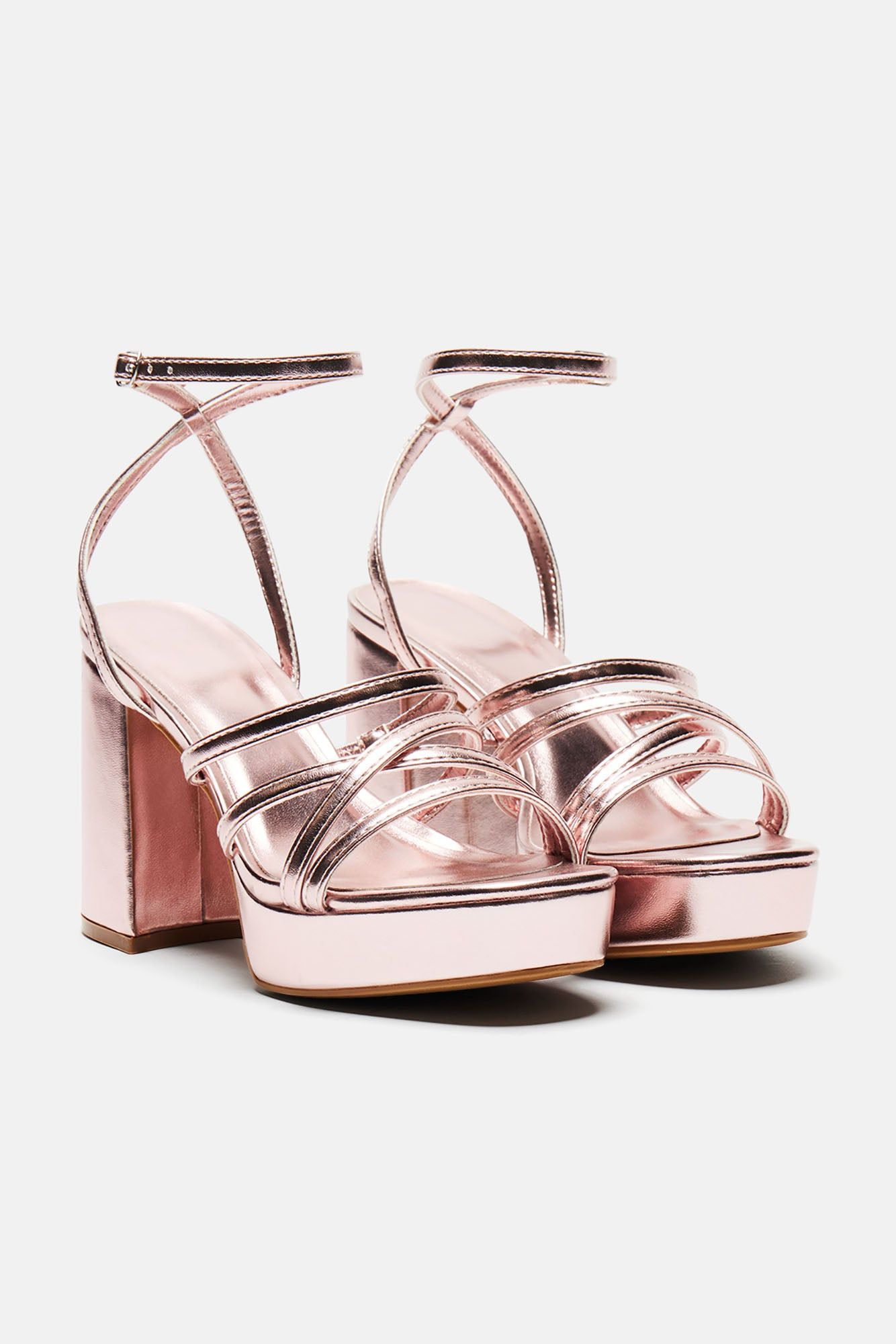 Being Pretty Platform Heeled Sandals - Pink sold by Fashion Nova product image thumbnail 3