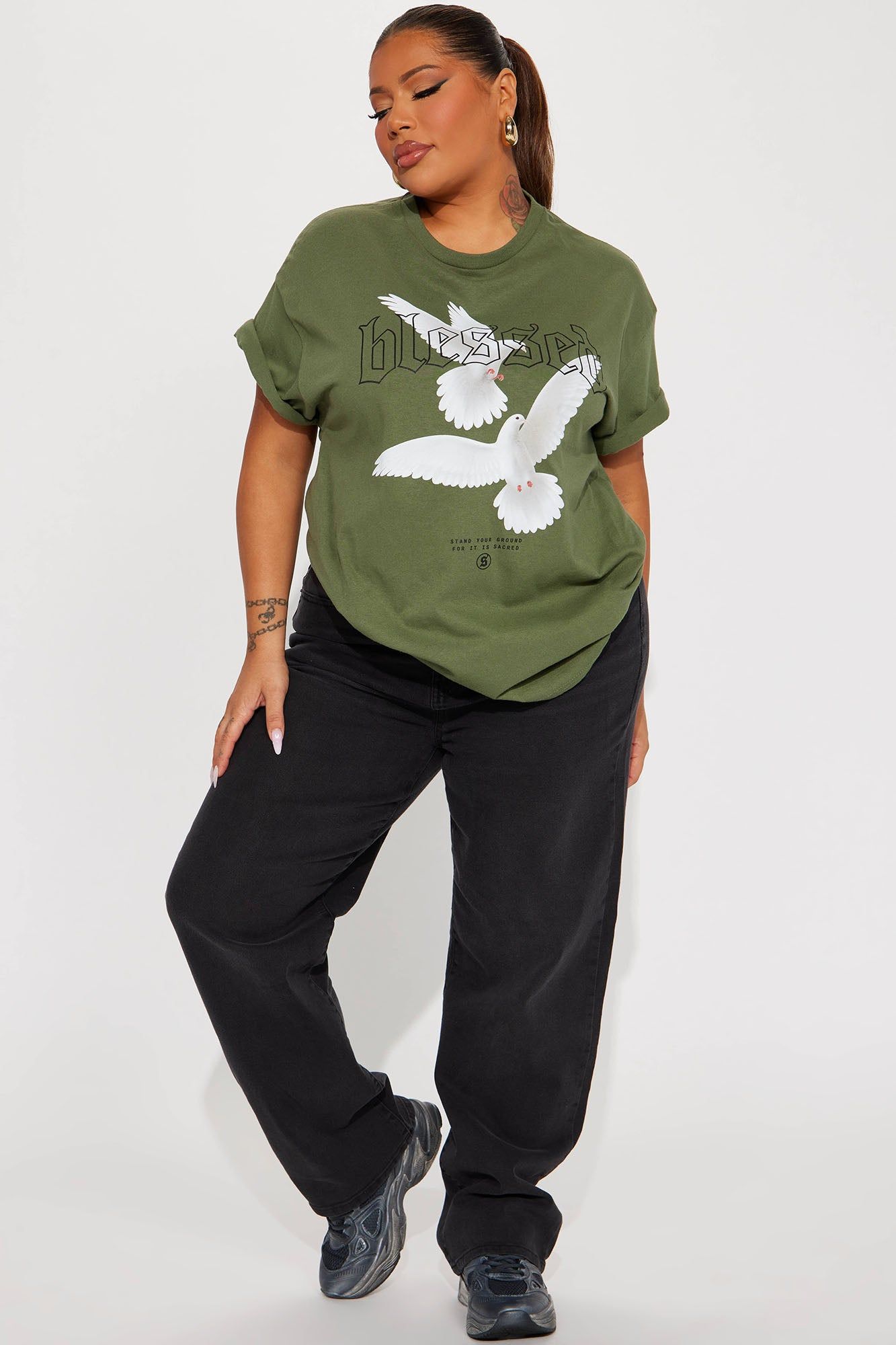 Stay Blessed Graphic Tee - Sage sold by Fashion Nova product image thumbnail 5