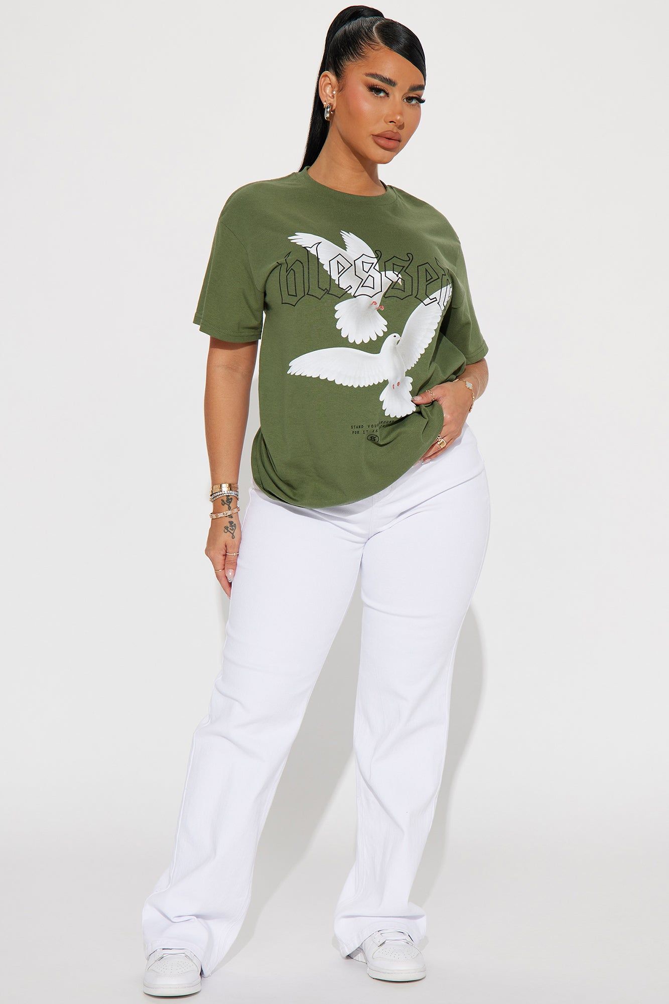 Stay Blessed Graphic Tee - Sage sold by Fashion Nova product image thumbnail 2