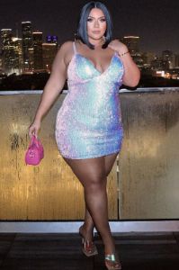 Keep Your Shine Sequin Mini Dress - Blush sold by Fashion Nova