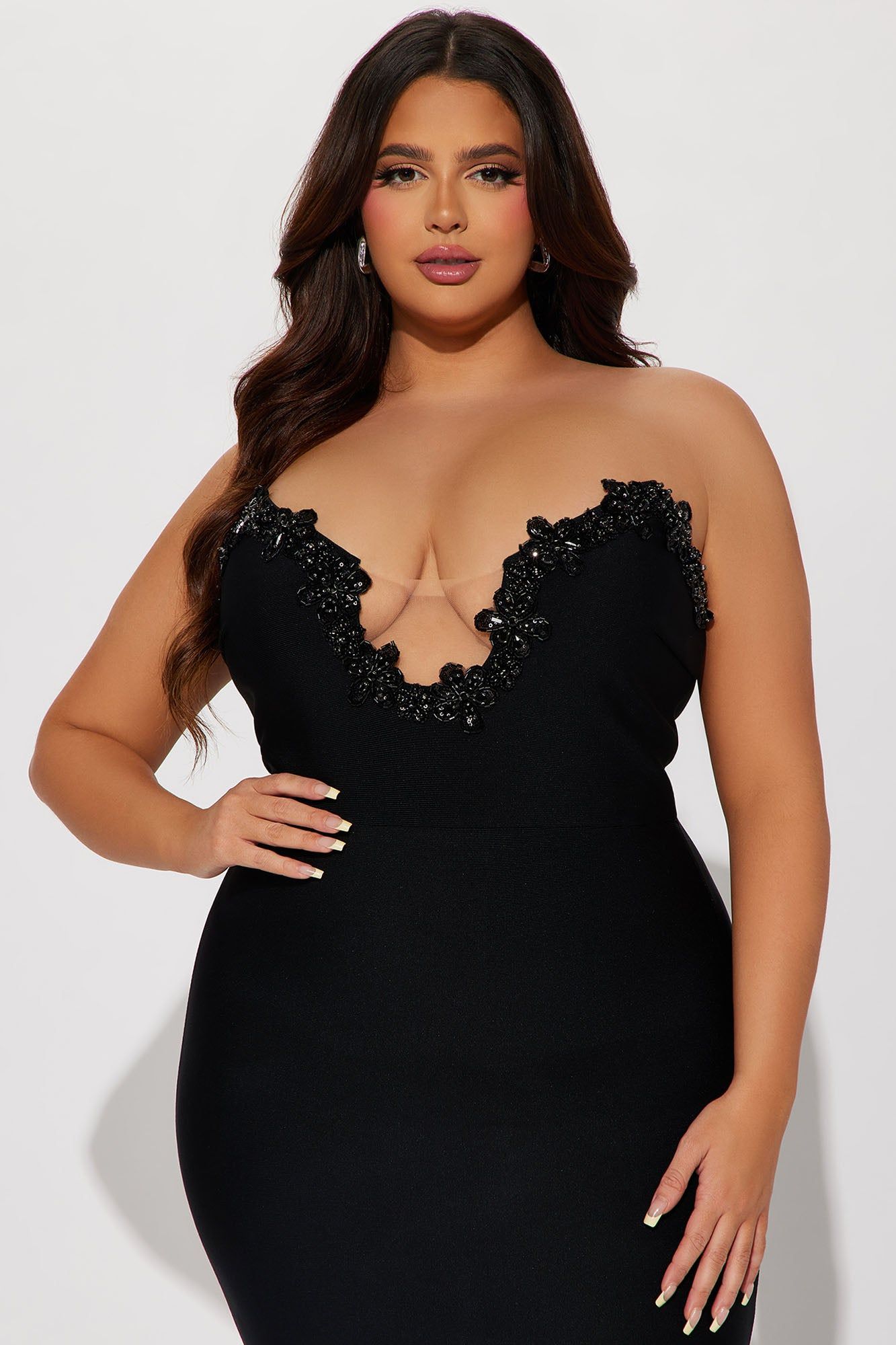 Floral Embellished Bandage Gown - Black sold by Fashion Nova product image thumbnail 5