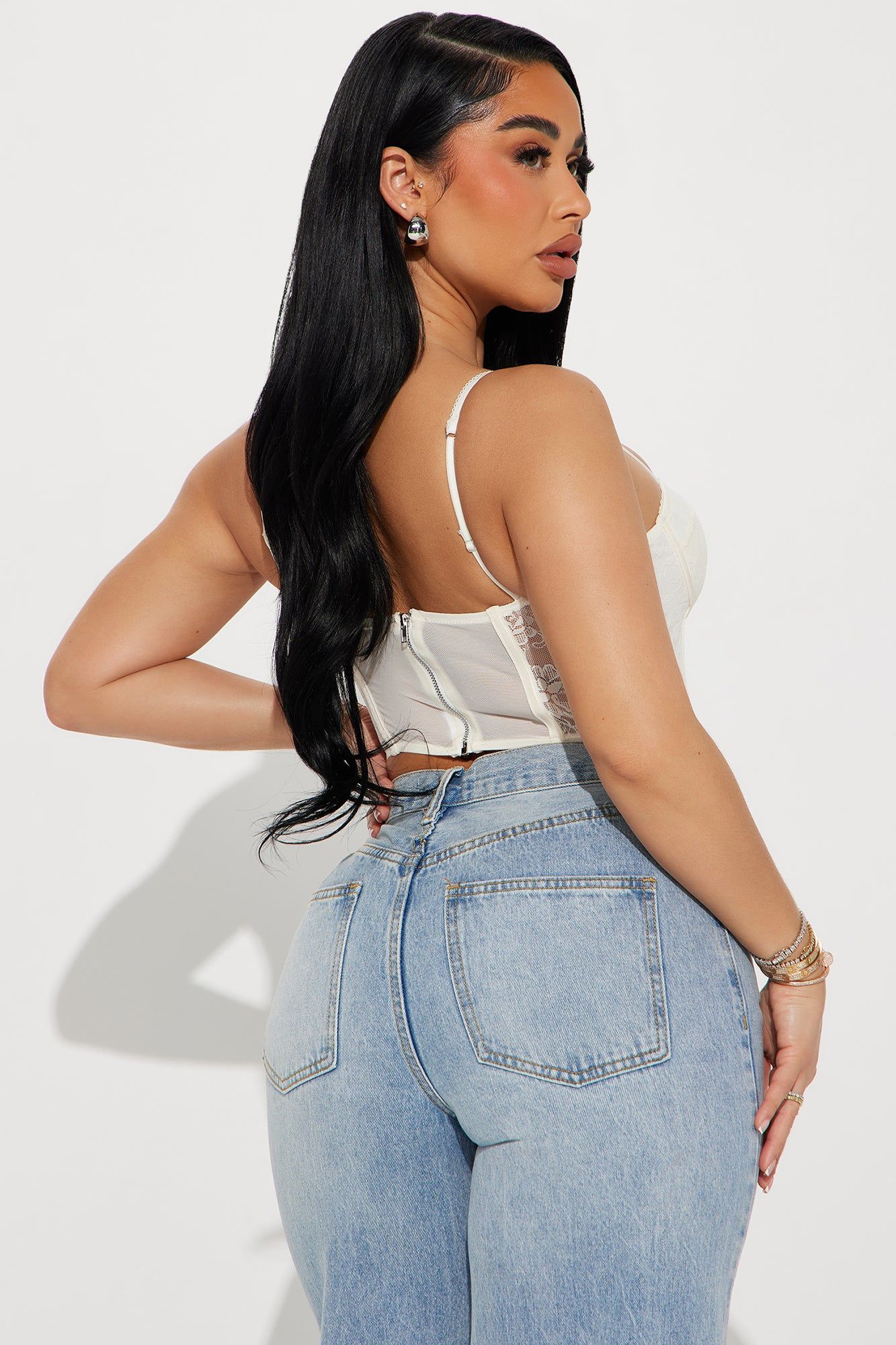 Sasha Lace Corset Top - Cream sold by Fashion Nova product image thumbnail 3