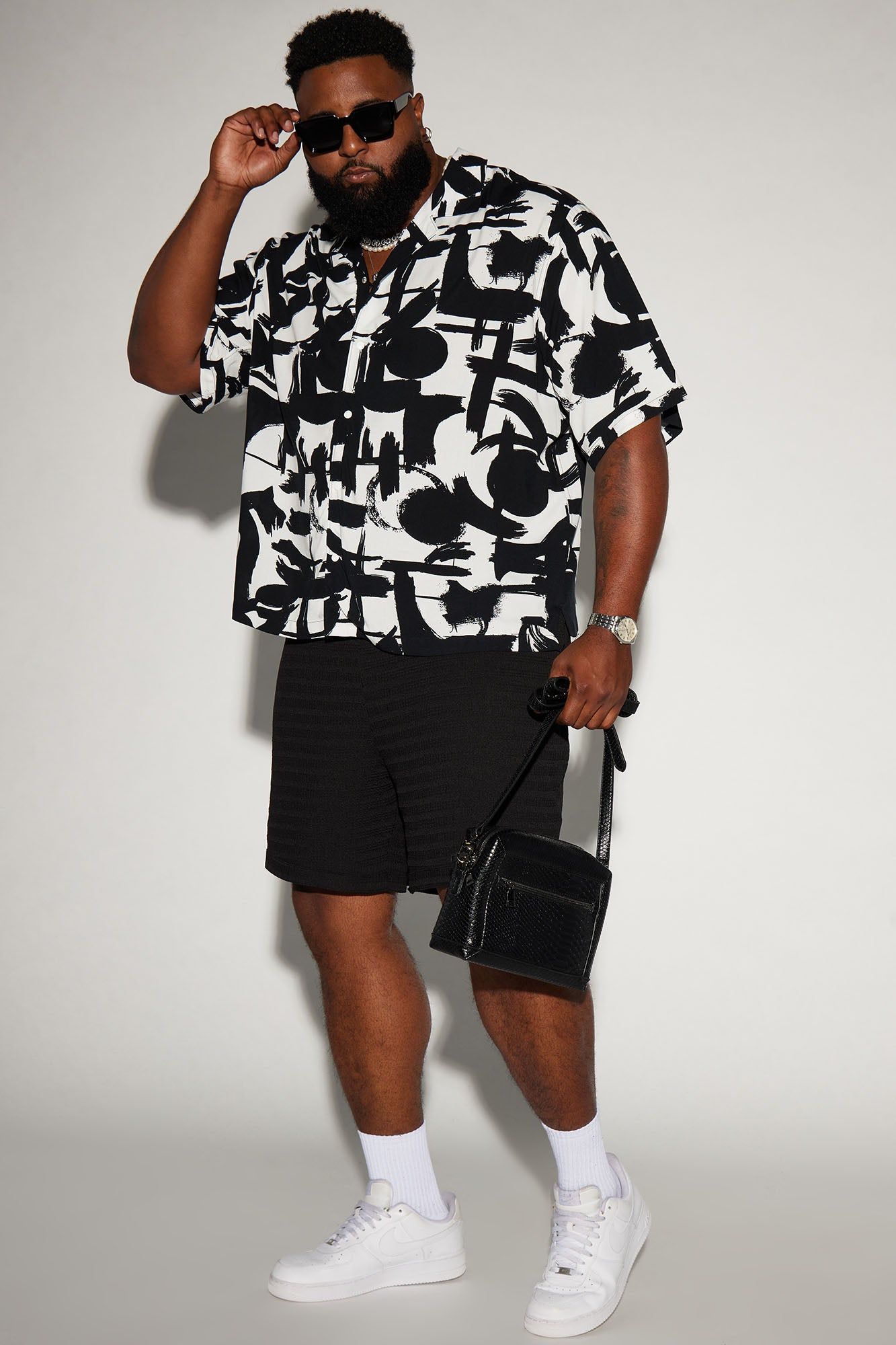 Perfect Strokes Button Up Shirt - Black/combo sold by Fashion Nova product image thumbnail 5