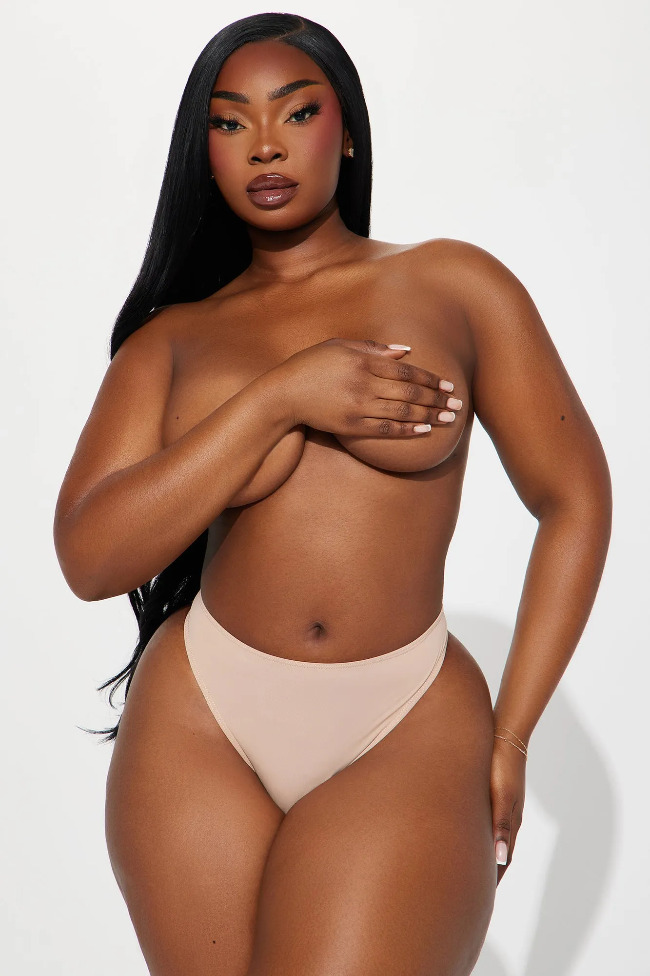 Nova Microfiber Dipped Thong Panty - Mocha sold by Fashion Nova product image thumbnail 5