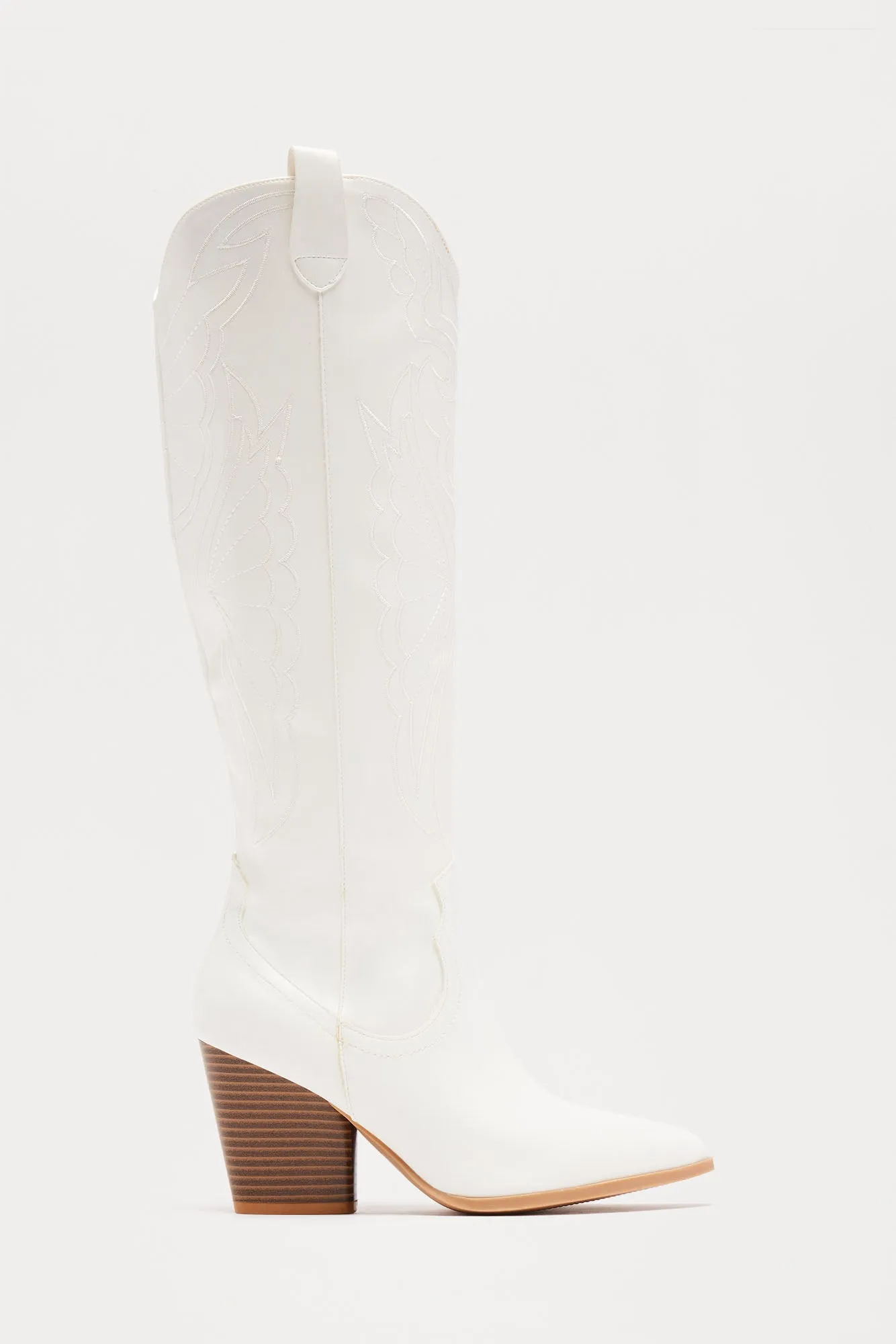 Always A Good Time Knee High Boots - White sold by Fashion Nova