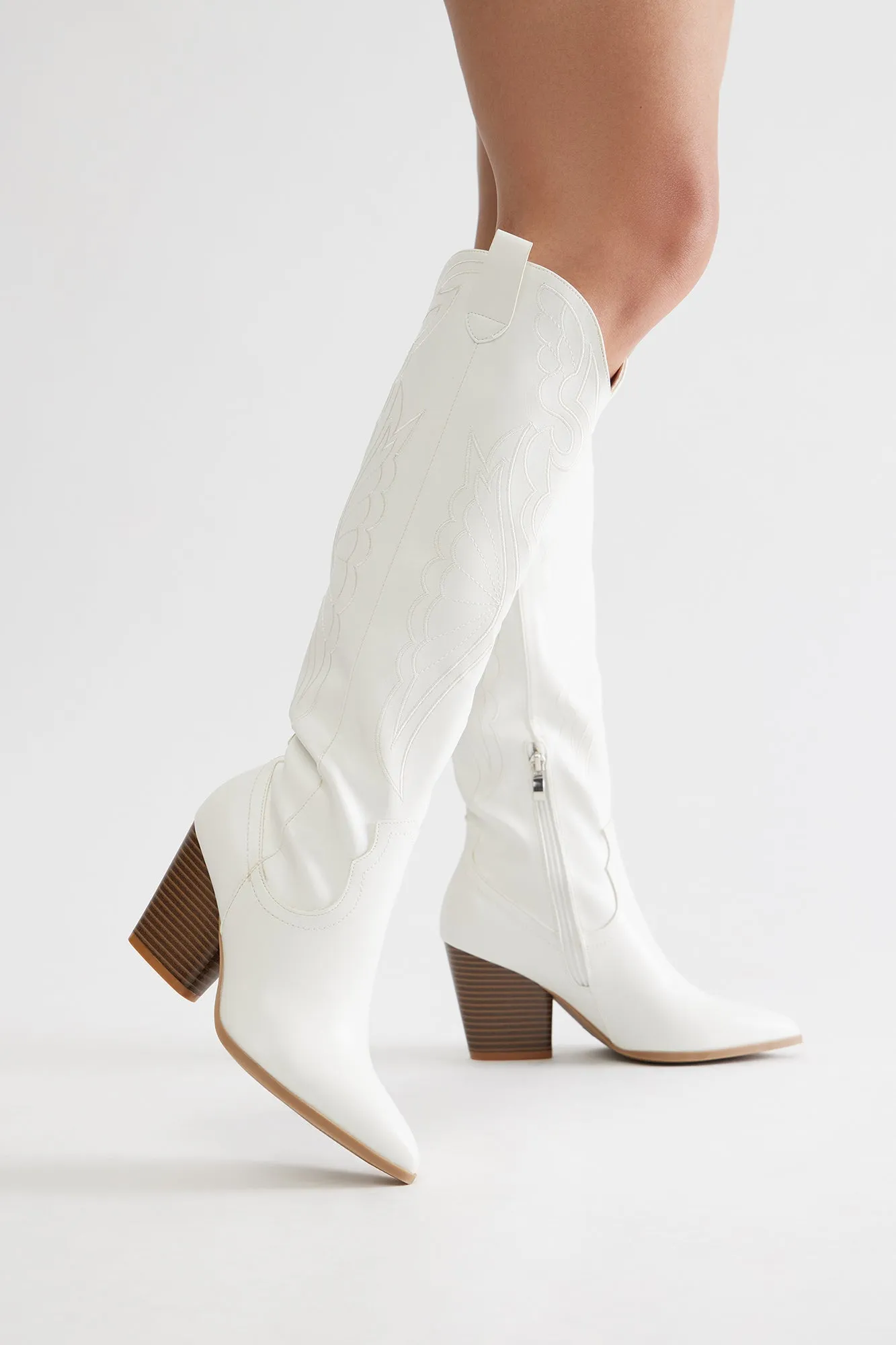 Always A Good Time Knee High Boots - White sold by Fashion Nova product image thumbnail 3