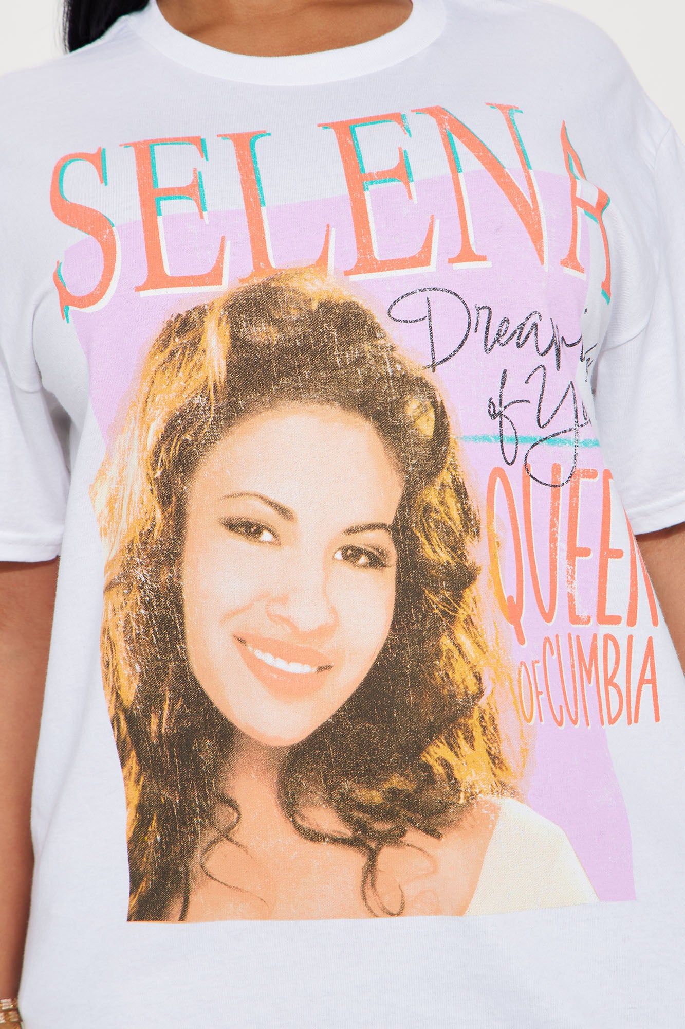 Queen Of Cumbia Selena Tee - White sold by Fashion Nova product image thumbnail 3