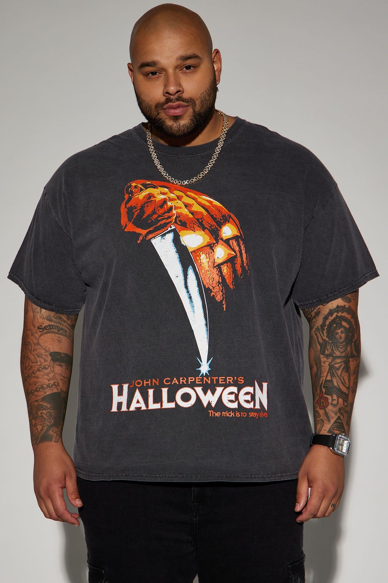 Halloween Movie Poster Short Sleeve Tee - Black sold by Fashion Nova product image thumbnail 2