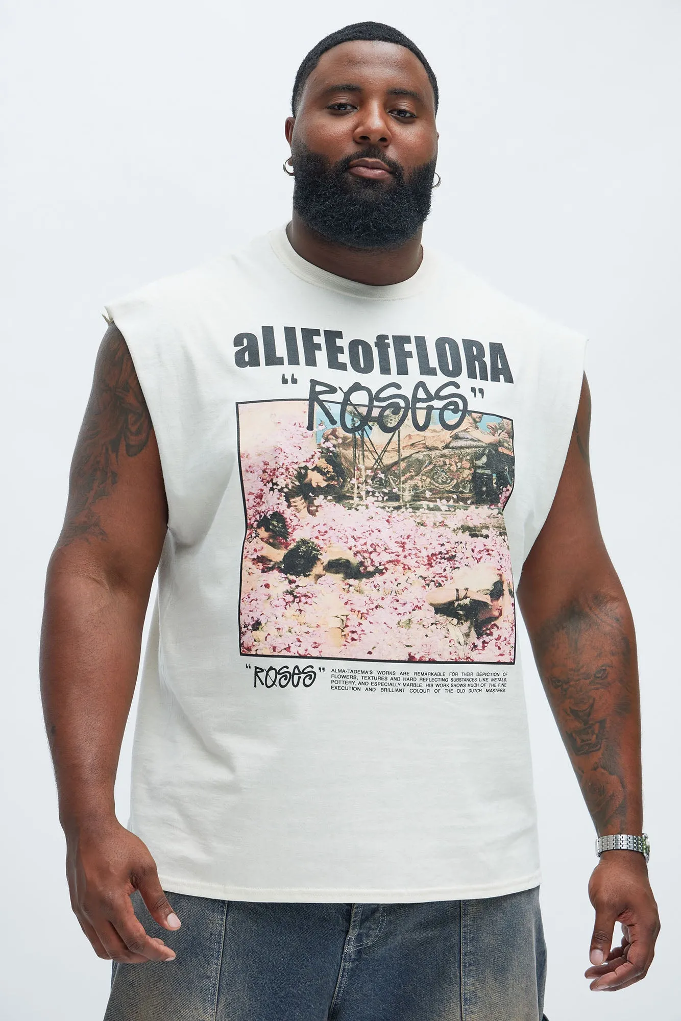 A Life Of Flora Sleeveless Tee - Tan sold by Fashion Nova product image thumbnail 4