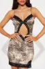 Leia Satin Leopard Print Mini Dress - Leopard sold by Fashion Nova