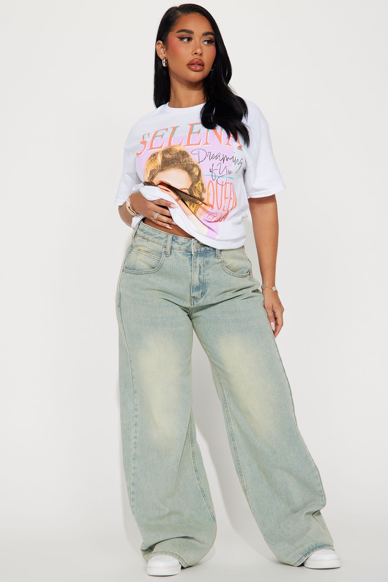 Queen Of Cumbia Selena Tee - White sold by Fashion Nova product image thumbnail 2