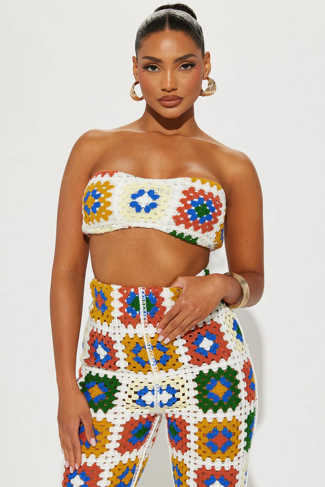 Desert Dreams Crochet Pant Set - Multi Color sold by Fashion Nova product image thumbnail 2