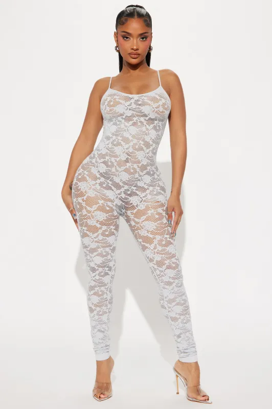 With Love Embellished Seamless Jumpsuit - Grey sold by Fashion Nova