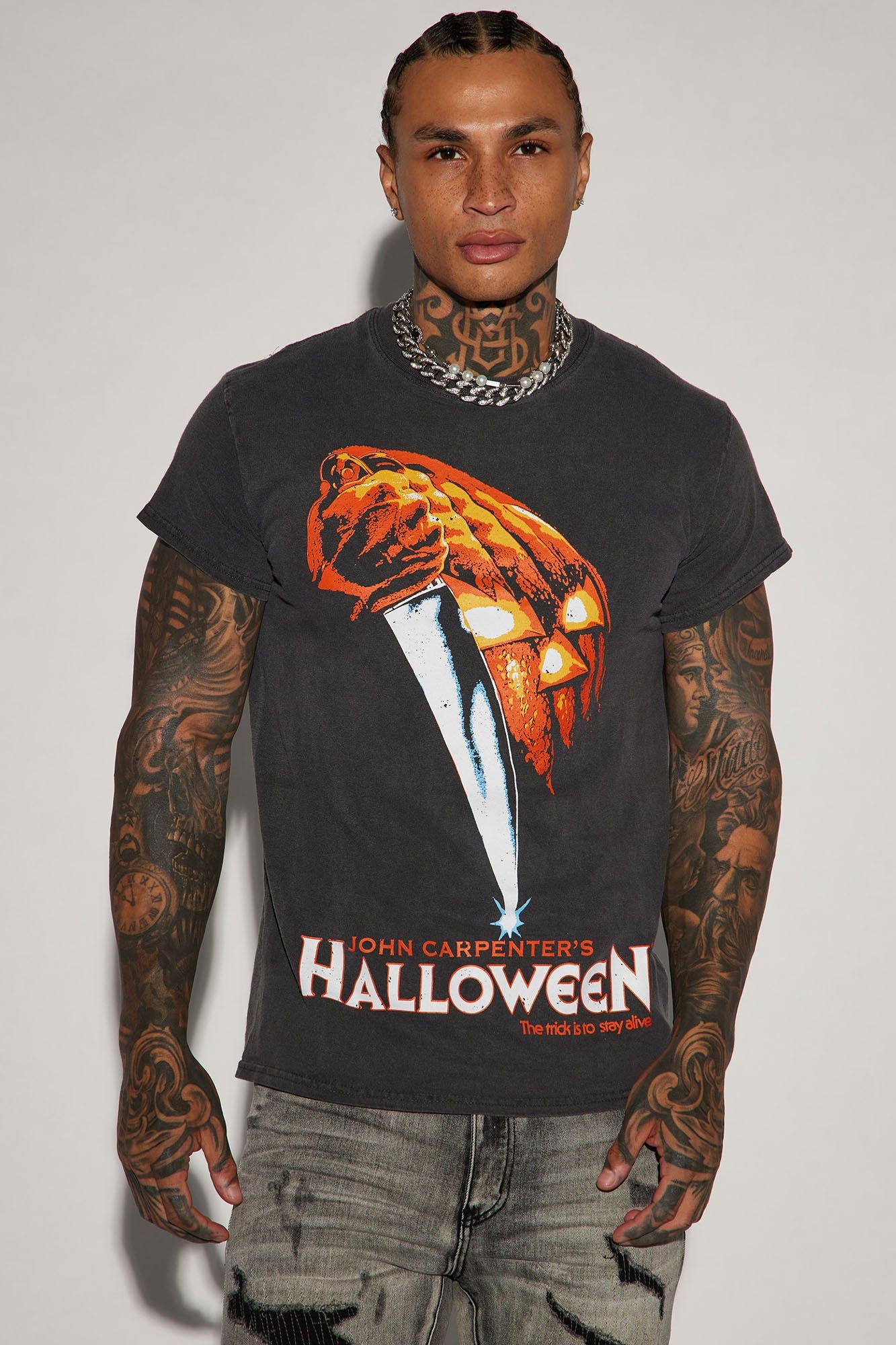 Halloween Movie Poster Short Sleeve Tee - Black sold by Fashion Nova