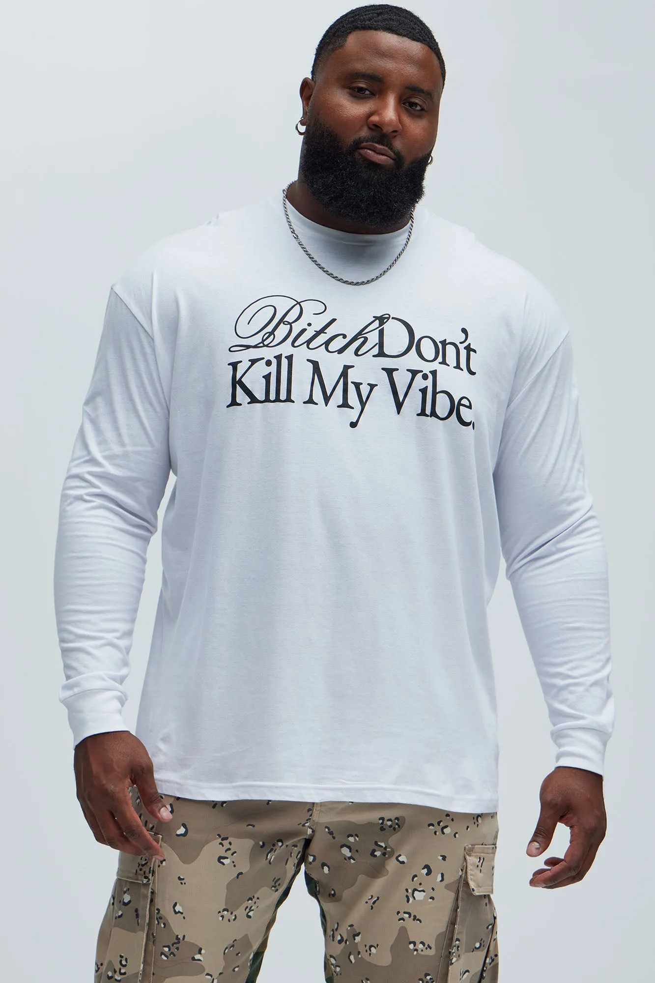 Protect Your Vibe Long Sleeve Tee - White sold by Fashion Nova product image thumbnail 5