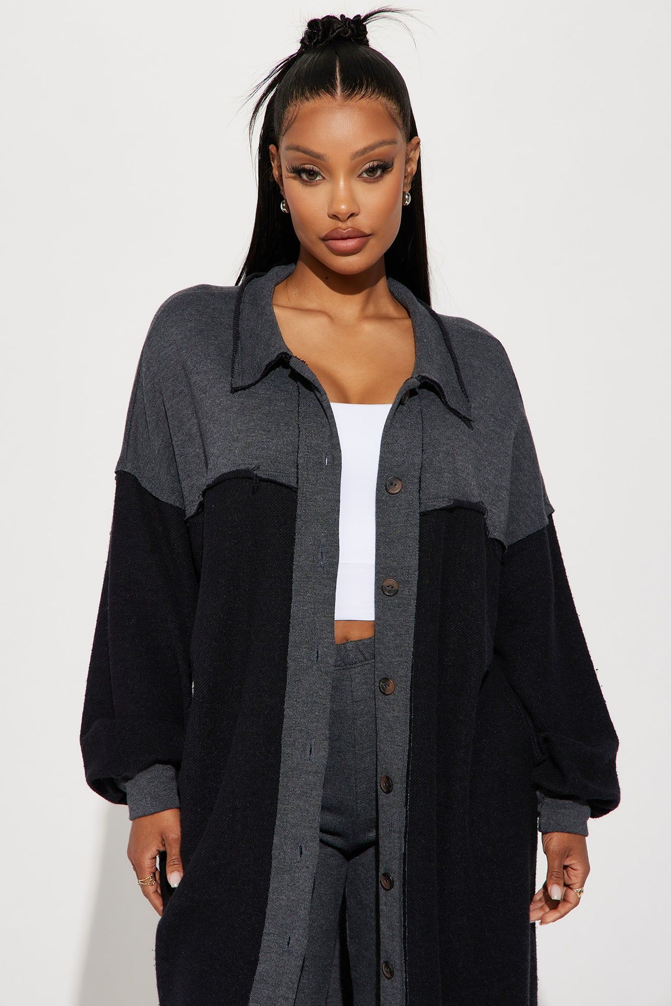 On The Down Low Jogger Set - Charcoal sold by Fashion Nova product image thumbnail 2