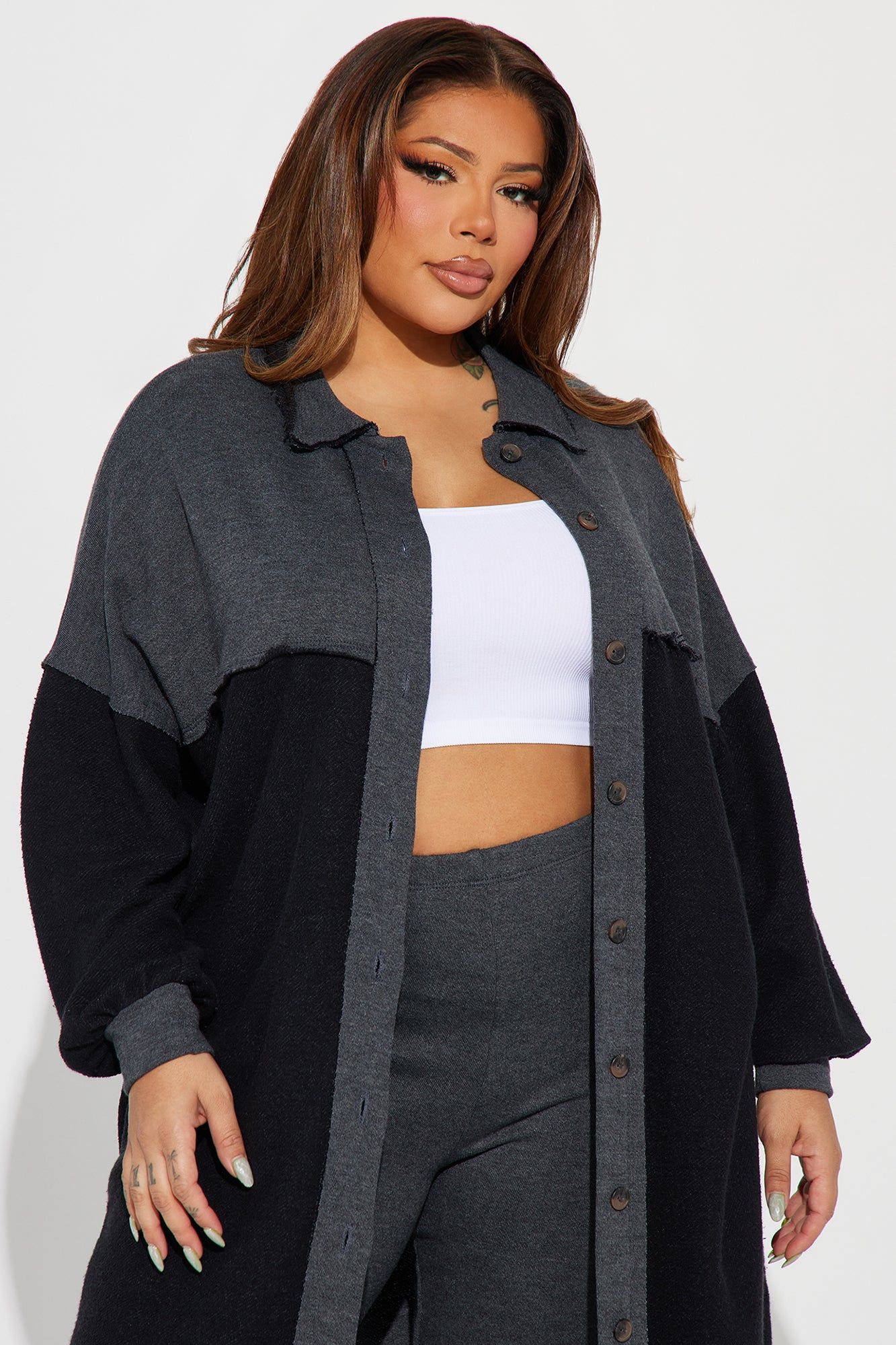 On The Down Low Jogger Set - Charcoal sold by Fashion Nova product image thumbnail 5