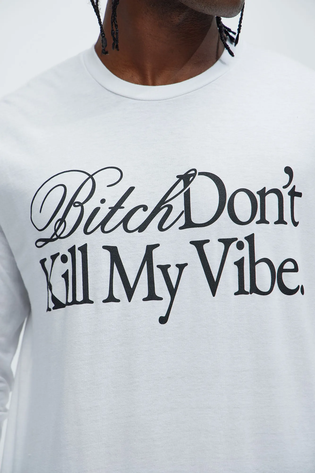 Protect Your Vibe Long Sleeve Tee - White sold by Fashion Nova product image thumbnail 3