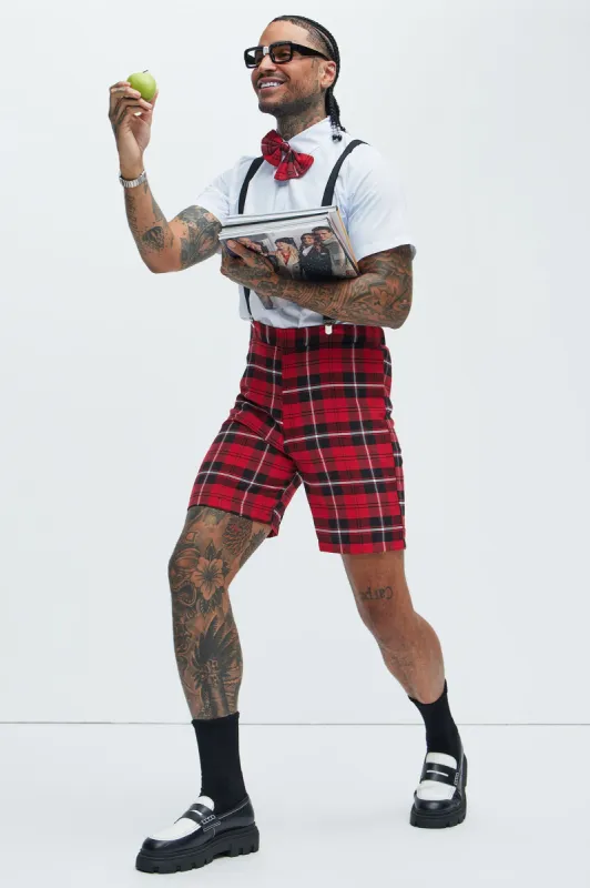 Classroom Nerd Costume - Red/White sold by Fashion Nova