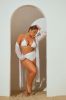 Beach Shade Stripe Cover Up Kimono - White sold by Fashion Nova