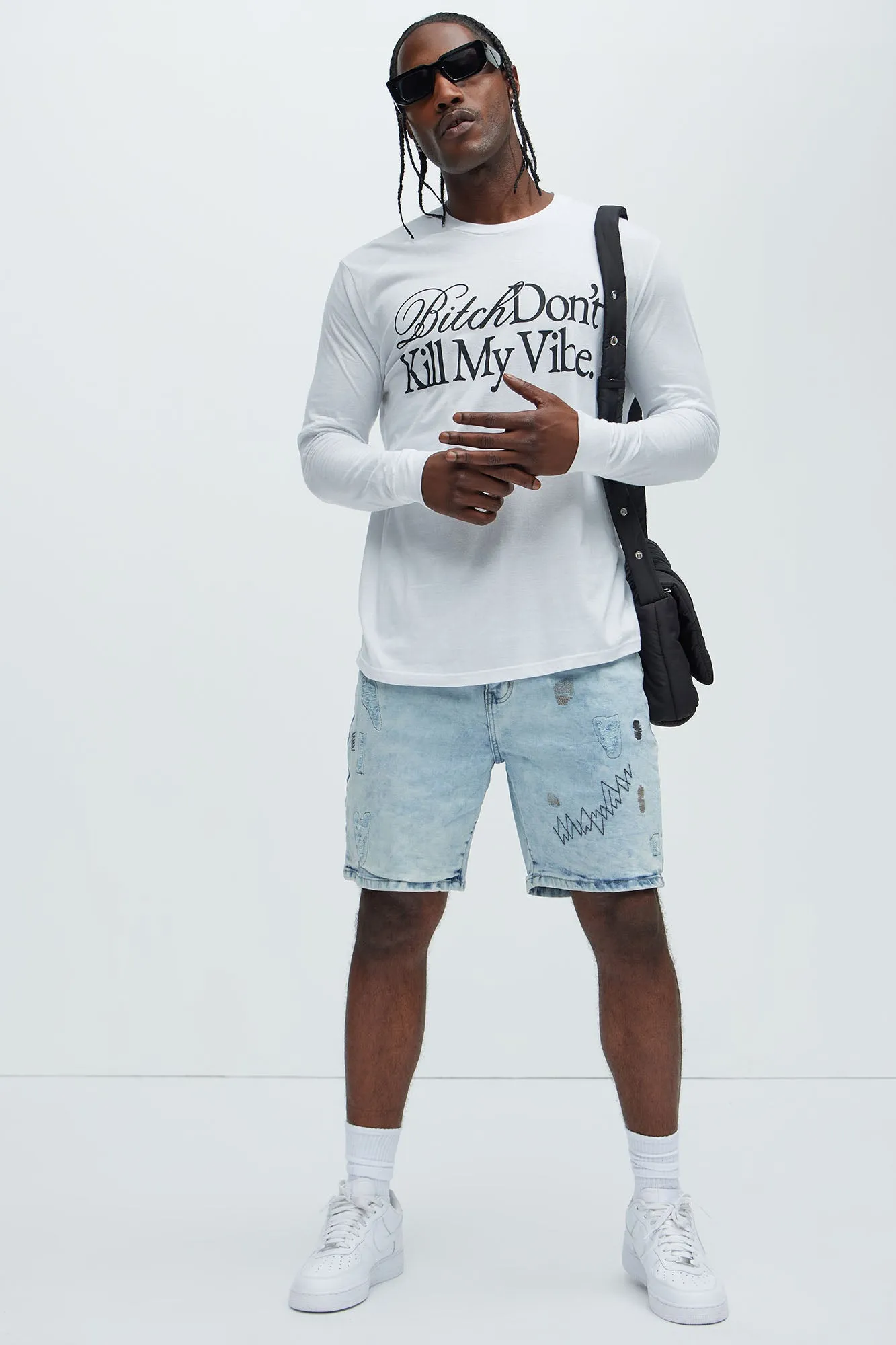 Protect Your Vibe Long Sleeve Tee - White sold by Fashion Nova product image thumbnail 2