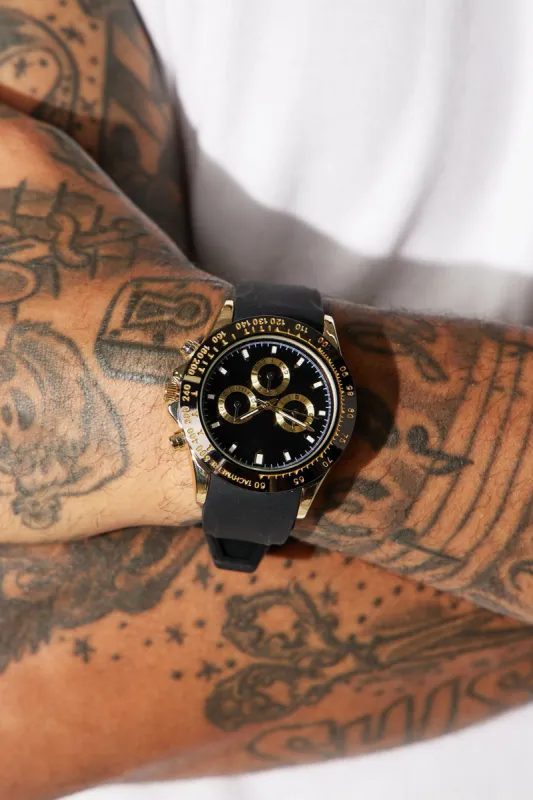 Time To Go Watch - Gold/Black sold by Fashion Nova