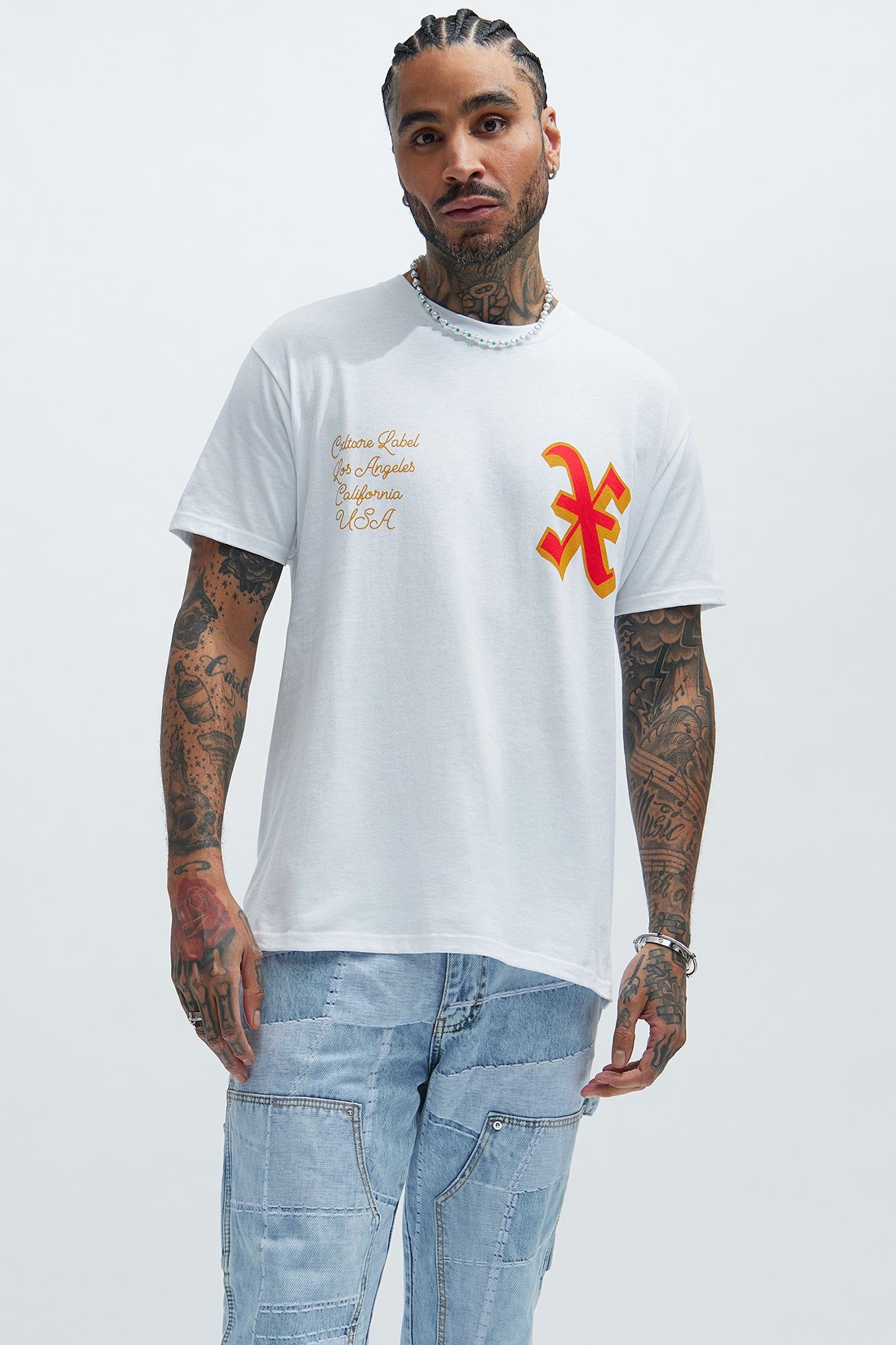 CXLTXRE COLLEGE Short Sleeve Tee - White sold by Fashion Nova product image thumbnail 4