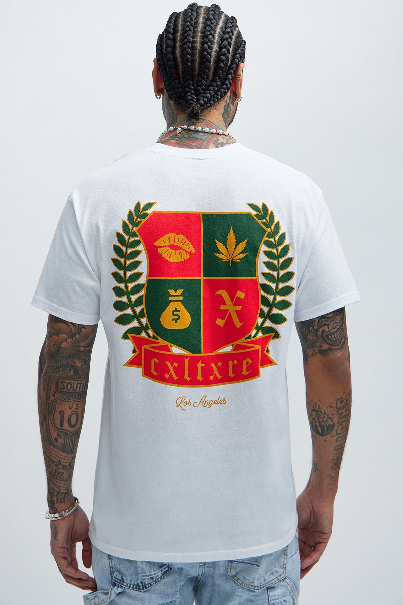 CXLTXRE COLLEGE Short Sleeve Tee - White sold by Fashion Nova