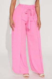 Off To Better Things Wide Leg Pant - Fuchsia sold by Fashion Nova