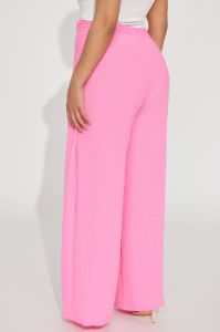 Off To Better Things Wide Leg Pant - Fuchsia sold by Fashion Nova
