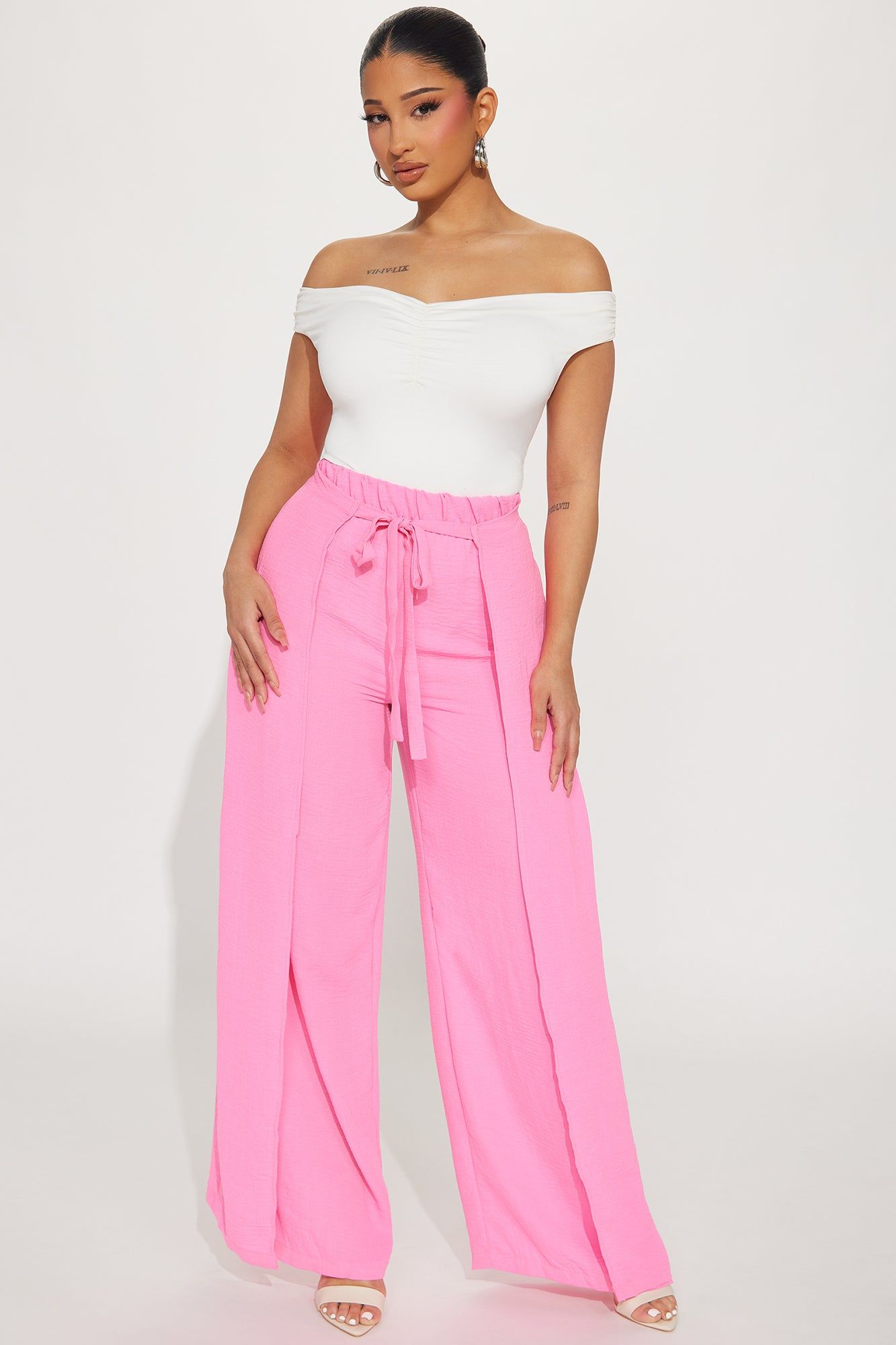 Off To Better Things Wide Leg Pant - Fuchsia sold by Fashion Nova