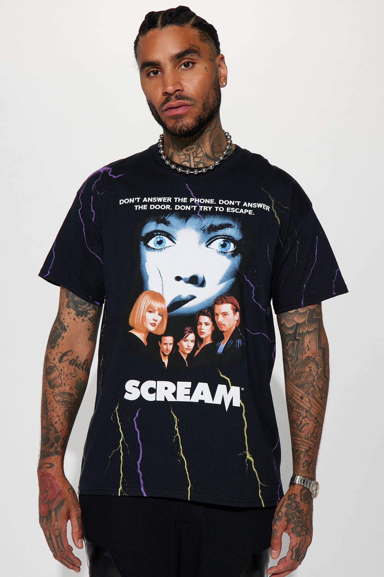 Scream Poster Cover Short Sleeve Tee - Black sold by Fashion Nova