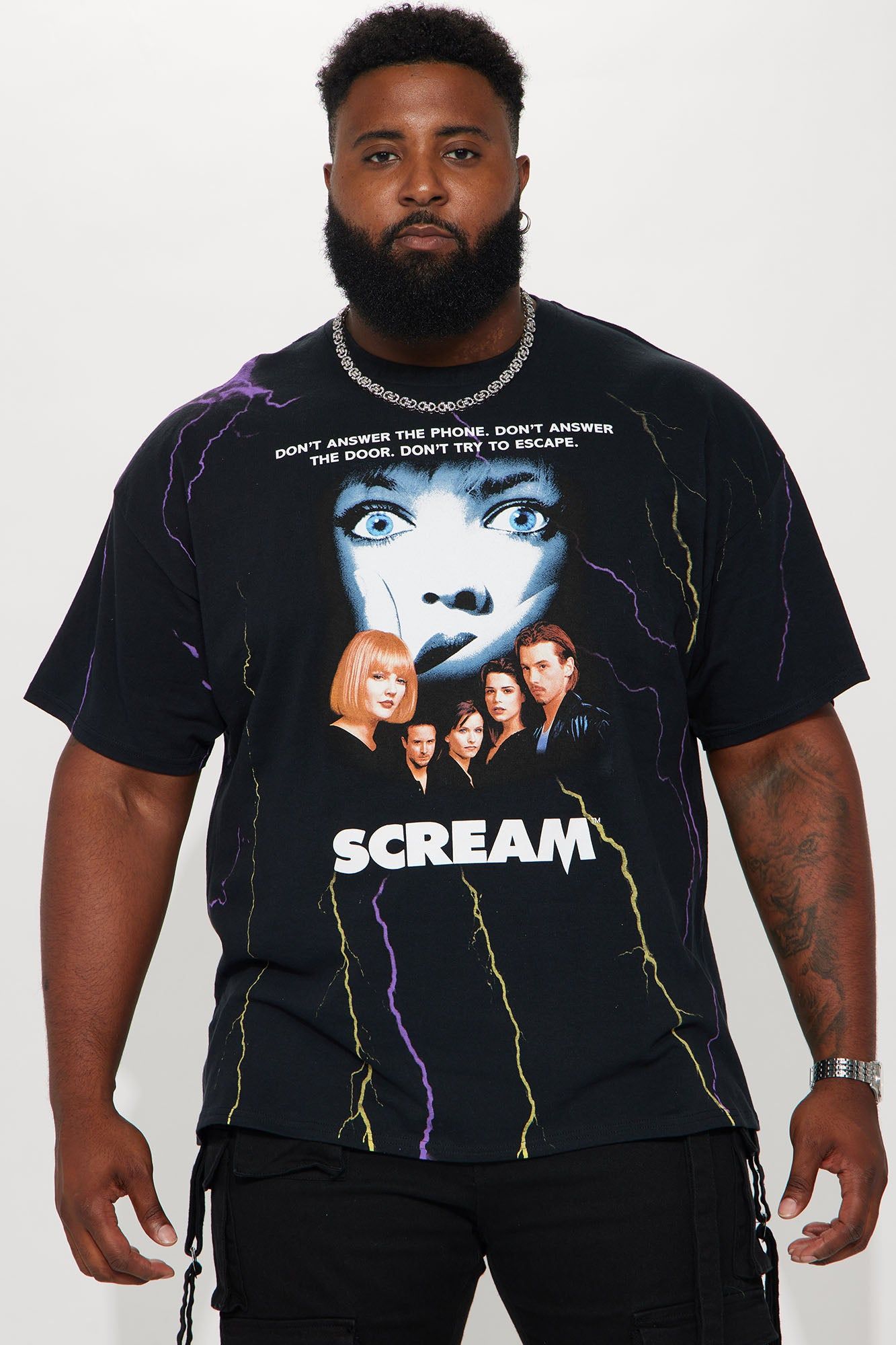 Scream Poster Cover Short Sleeve Tee - Black sold by Fashion Nova product image thumbnail 4