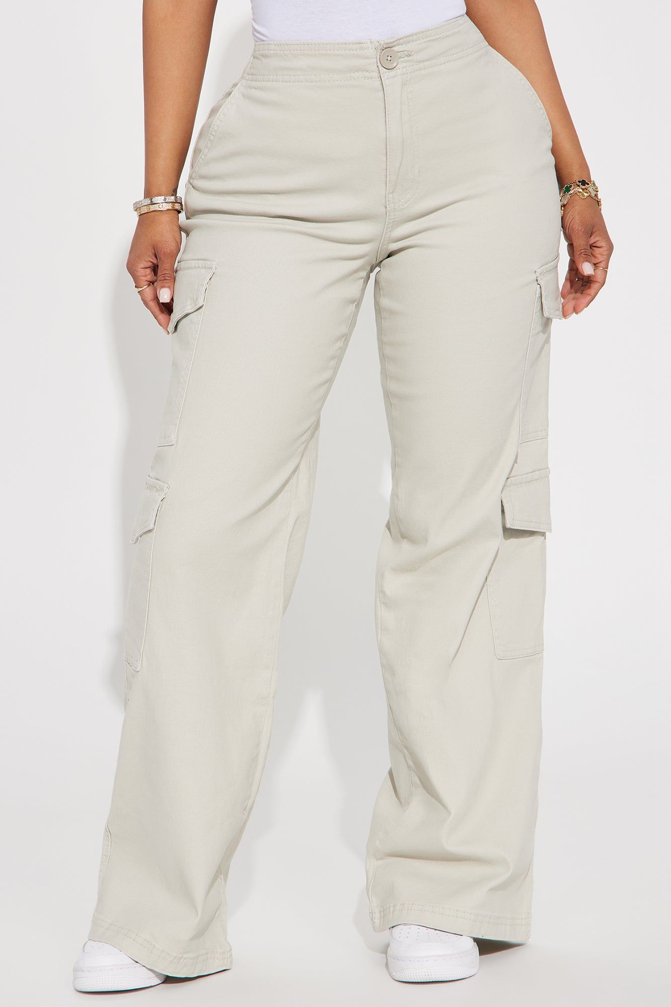 Natalia Wide Leg Cargo Pant - Stone sold by Fashion Nova product image thumbnail 2