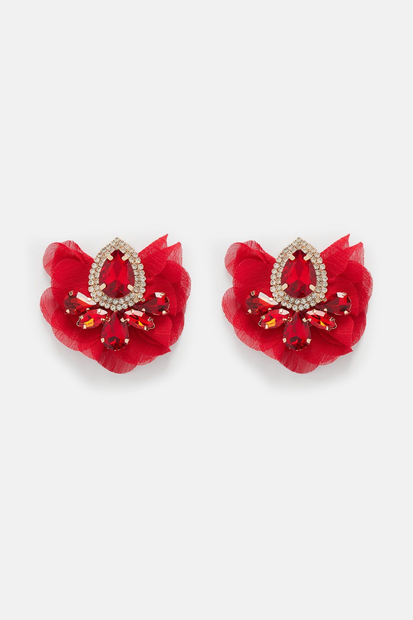 Enchanted Garden Earrings - Gold/Red sold by Fashion Nova product image thumbnail 3
