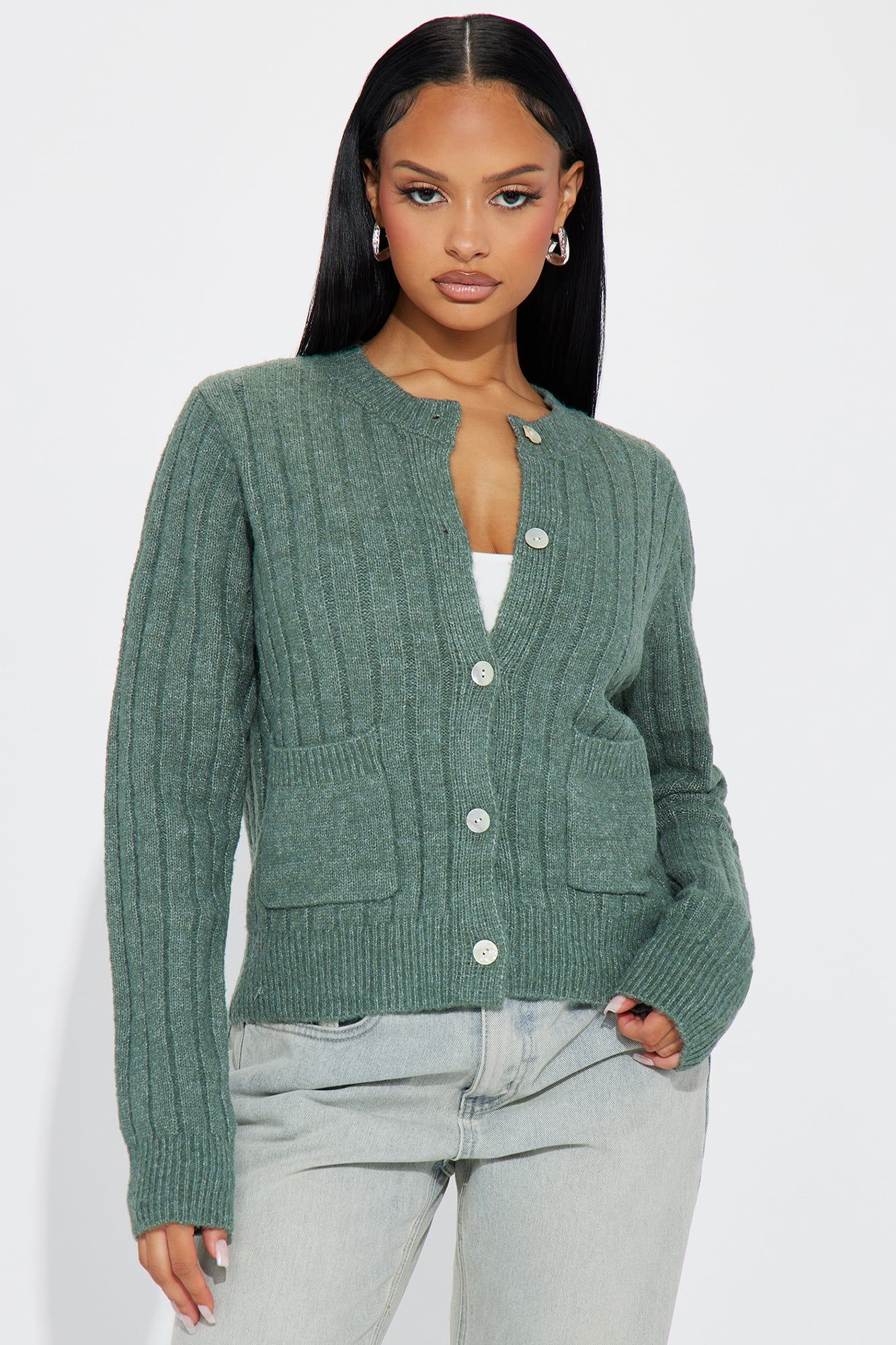 Carrie Cardigan - Green sold by Fashion Nova