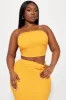 Anything For You Textured Skirt Set - Orange sold by Fashion Nova