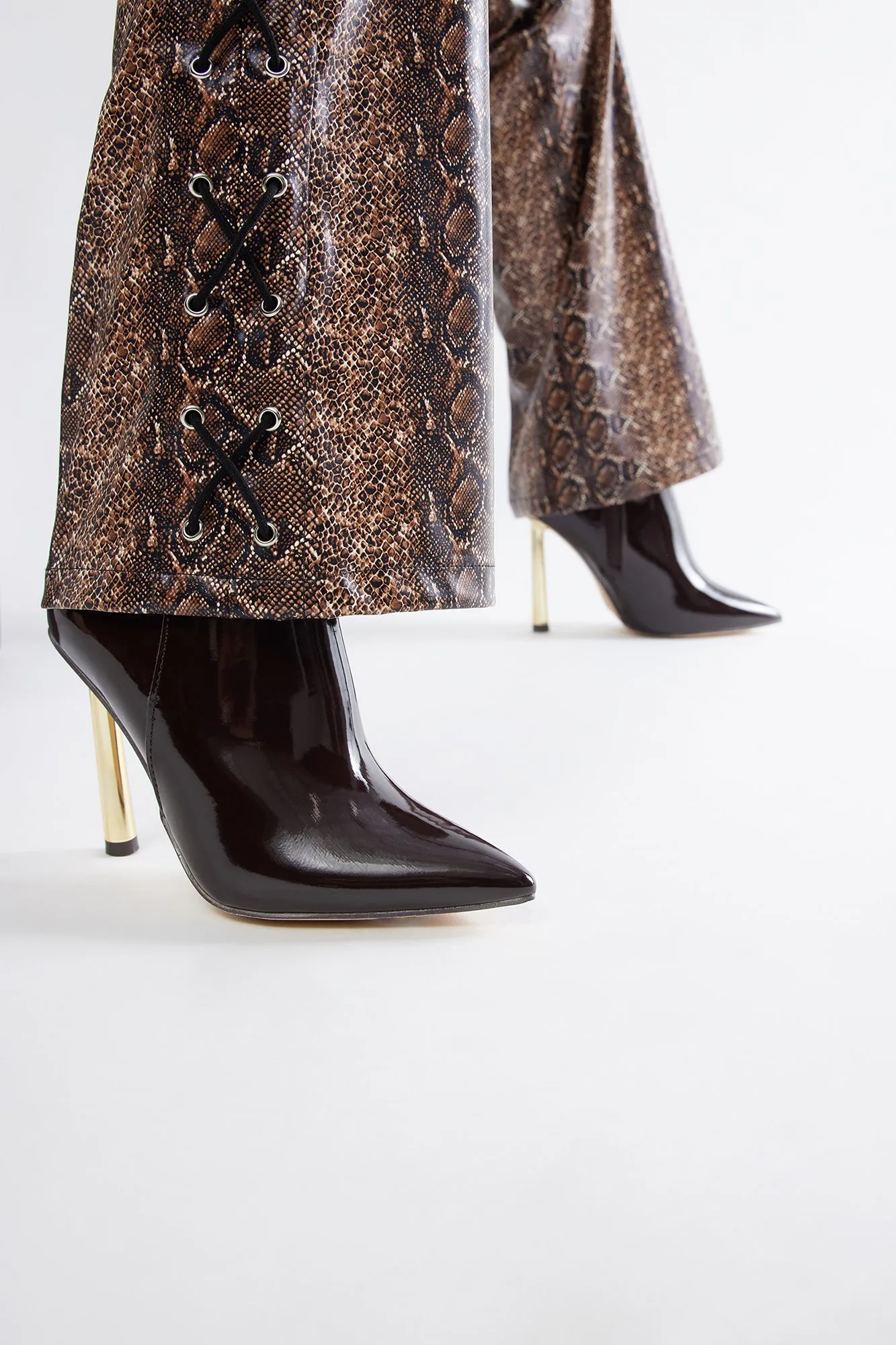 Keegan Heeled Booties - Brown sold by Fashion Nova product image thumbnail 4